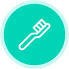 Icon que representa una limpieza dental profesional